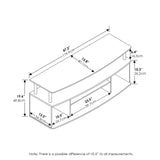 Furinno Jaya Large Entertainment Center Stand Unit/TV for up to 55 inch, Amber Pine/Black Furinno