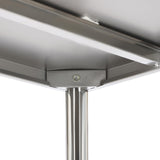 DYNAMI 5-Tier Stainless Steel Shelving, Adjustable Height Stainless Steel Storage Shelf Industrial Storage Rack,Load 330lb Per Shelf,for Kitchen Office Garage (5-Tier,70.2in W x 16.6in D x 70in H) DYNAMI