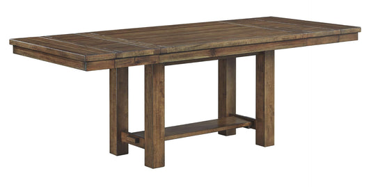 Signature Design by Ashley Moriville Farmhouse 36” x 30” Dining Extension Table, Seats up to 8, Brown - WoodArtSupply