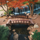 SamsGazebos Country Wood Garden Bridge, 6', Brown SamsGazebos