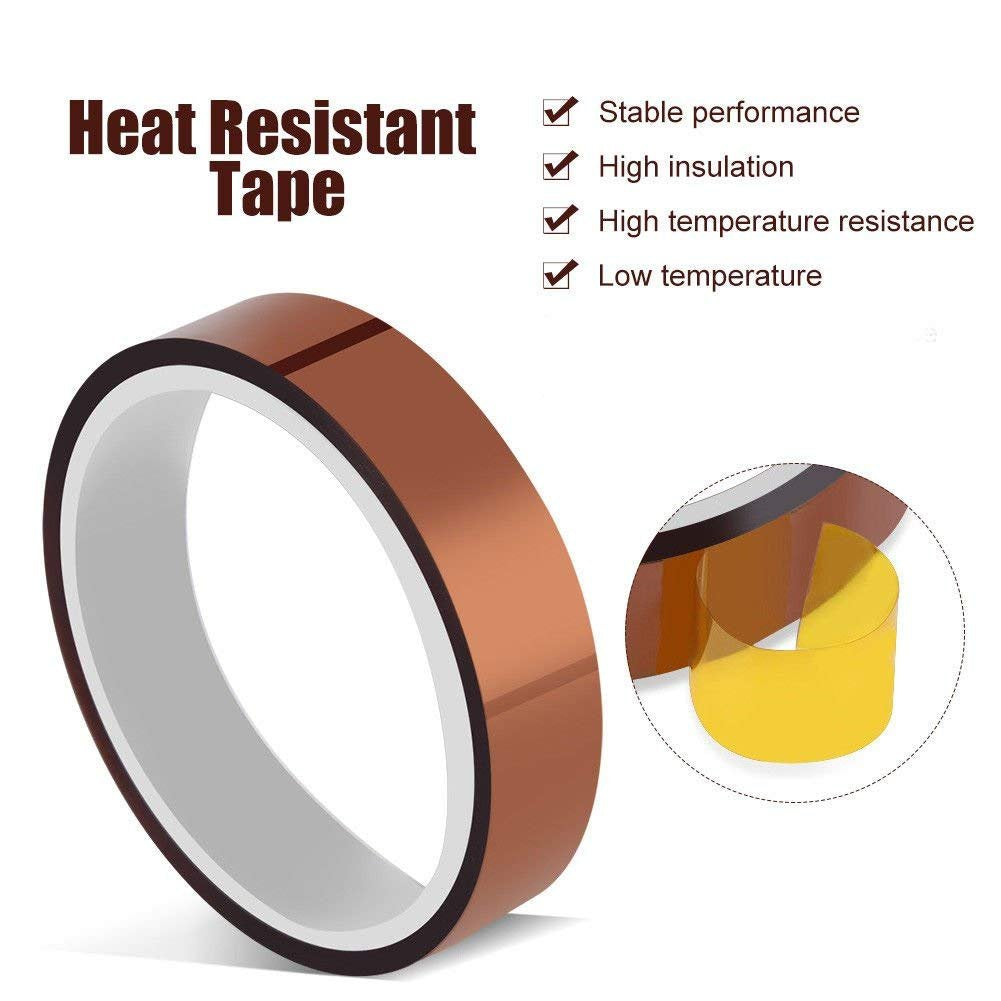 MS WGO 12mm X 33m 108ft Heat Tape Heat Resistant Tape Heat Transfer Tape Thermal Tape High Temp Tape High Temperature Tape Heat Tape for Sublimation for Heat Press No Residue 1Roll MS WGO