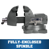 Wilton Mechanics Bench Vise, 5" Jaw Width, 5-1/4" Jaw Opening, 3-3/4" Throat (Model 745) Wilton