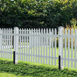 AXWHYS Fence Post Repair 2 Pack,Fence Post Stake Double Ground Spike with Black Powder-Coated for Repair Tilted/Broken Wood Fence Post AXWHYS