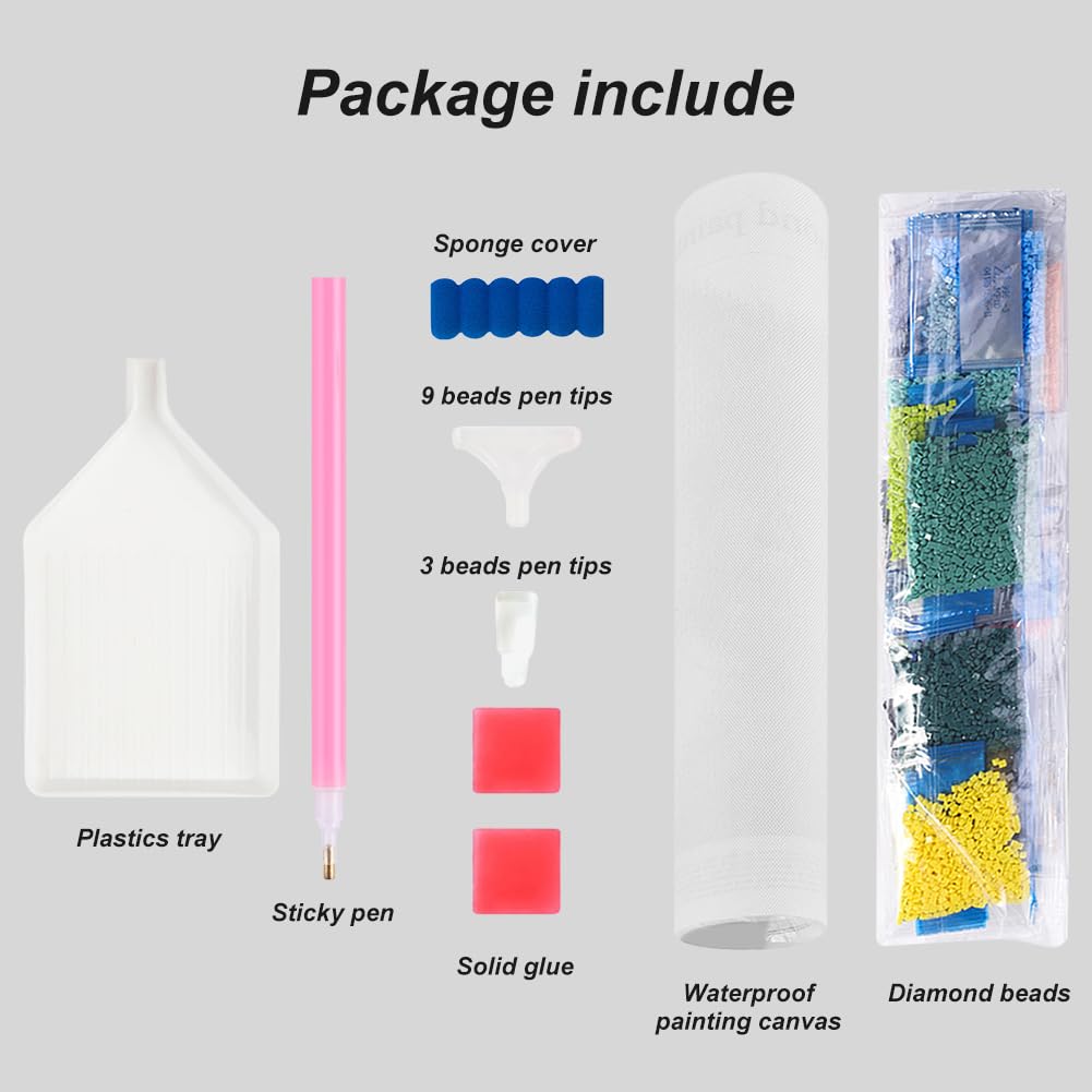 WSLWXSHM Diamond Painting Kits for Adults Elephant, Animal Round Full Drill Diamond Art Kits, 5D DIY Paint with Diamonds Crafts for Home Wall Decoration Gifts 12×12Inch WSLWXSHM