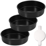 HIWARE 8-Inch Round Cake Pan Set of 3, Nonstick Baking Cake Pans with 90 Pieces Parchment Paper, Dishwasher Safe HIWARE
