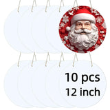 12 Inch Metal Sublimation Ornament Blanks, Unfinished Round Aluminum Sign Blank, Sublimation Door Hanger Blanks, DIY Decorative Door Hanger, Sublimation Metal Sign Blanks for Yard, Garden (10 pcs) Sevilinlu