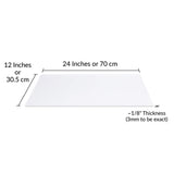 SimbaLux Acrylic Sheet Clear Cast Plexiglass 12" x 24" Long Panel 1/8" Thick (3mm) Transparent Plastic Plexi Glass Board with Protective Paper for Signs, DIY Display Projects, Craft, Easy to Cut SimbaLux