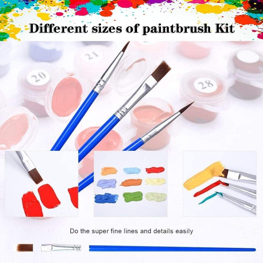HOIYLDS 3 Pack Paint by Number for Adults Framed Canvas, National Park DIY Arts and Crafts for Adults Beginner with Wooden Easel, Paint Brushes, Acrylic Paint Set for Home Wall Decor, 9 * 12 Inch HOIYLDS
