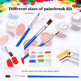 HOIYLDS 3 Pack Paint by Number for Adults Framed Canvas, National Park DIY Arts and Crafts for Adults Beginner with Wooden Easel, Paint Brushes, Acrylic Paint Set for Home Wall Decor, 9 * 12 Inch HOIYLDS