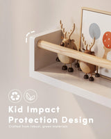 G&W Gruwald Nursery Book Shelves, Set of 3, Wall Bookshelf, Book Shelf for Kids Rooms, Wall Book Shelves for Bedroom Kids, Floating Shelf, Nursery Decor G&W Gruwald