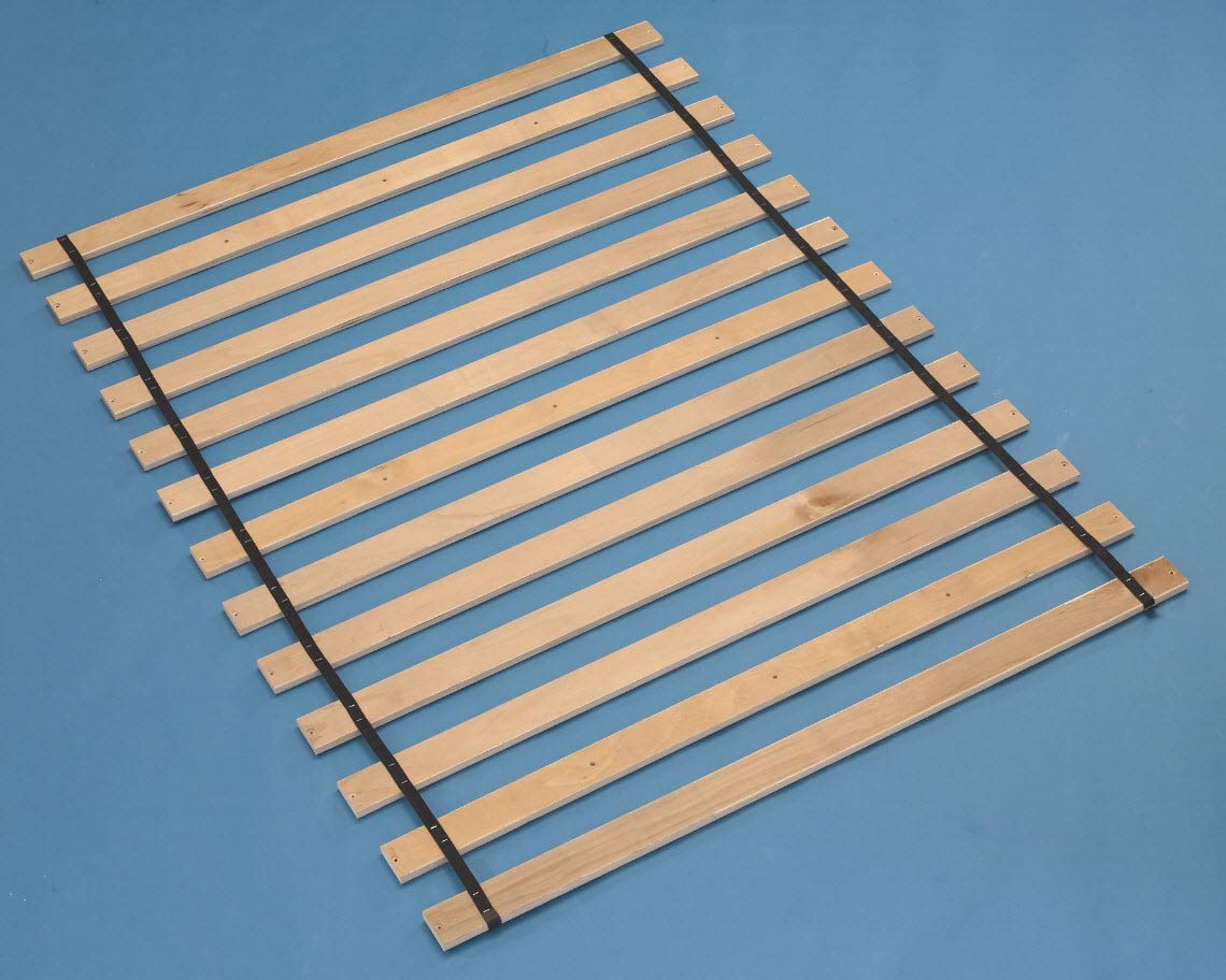Signature Design by Ashley Wooden Mattress Support Bunkie Board Roll Slat with Nylon Cord, Queen, Beige Signature Design by Ashley