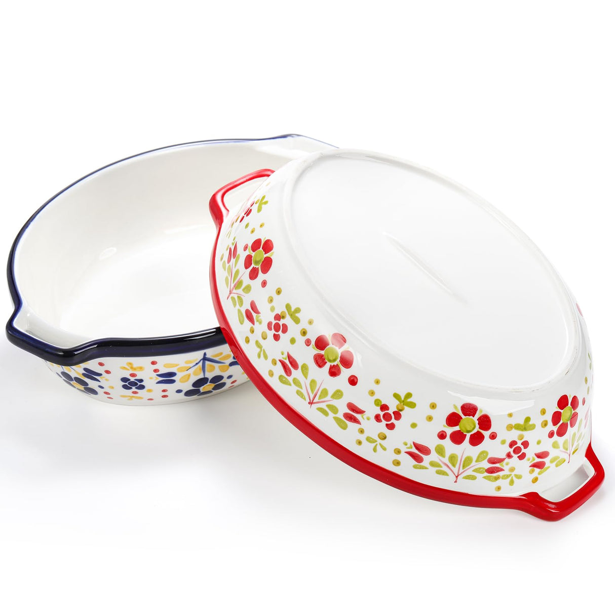 Peohud 3 Pack Ceramic Baking Dishes, 50 Oz Large Casserole Dish for Oven, Oval Au Gratin Pans, Porcelain Bakeware Set Lasagna Pans for Cooking, Cake Dinner, Kitchen, 10 x 7.9 x 2.6 Inches Peohud