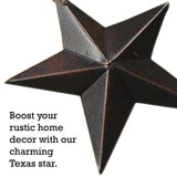 CWI Gifts Metal Barn Star - 5" Galvanized Hanging Star - Farmhouse Wall Decor - Black - 1 CWI Gifts