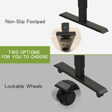 Radlove Electric Height Adjustable Standing Desk, 55'' x 30'' Stand Up Desk Workstation, Splice Board Home Office Computer Standing Table Height Adjustable Computer Desk Rustic Brown Top+Black Frame Radlove