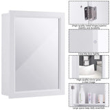 Tangkula Mirrored Bathroom Cabinet, Wall Mount Storage Organizer, Medicine Cabinet with Single Doors Tangkula