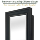 HESONTH 16"x26" Medicine Cabinet with Mirror Retro Bathroom Medicine Cabinet Organizer with Shelves Farmhouse Wall Mounted Hanging Rectangular Bathroom Mirror Cabinet Recess or Surface Mount HESONTH