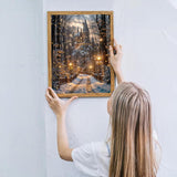 STGLCR Christmas Night Castle Diamond Art Painting Kits for Adults, Road Diamond Art Kits for Beginners, DIY Winter Gem Art Craft for Home Wall Decor, Great Gift 16x12inch Christmas STGLCR