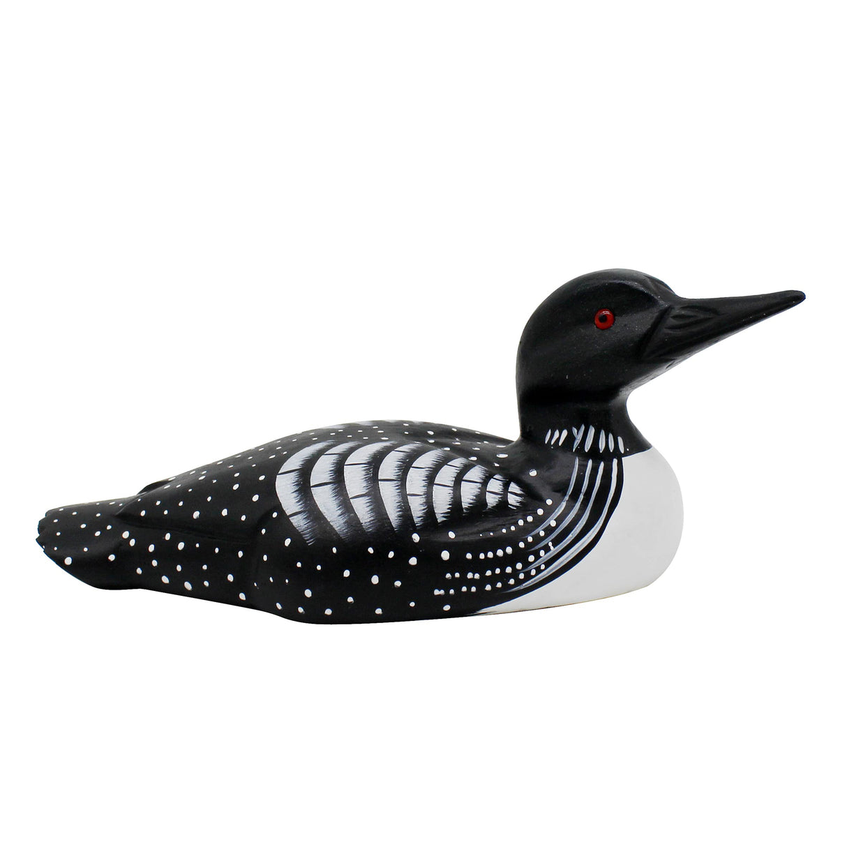 CVHOMEDECO. Primitives Hand Engraving and Painted Wood Loon Farmhouse Figurine Decorative Accent, 10-1/4 Inch CVHOMEDECO.