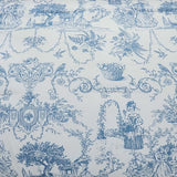 Blue Comforter Set King 7 Piece Bed in a Bag Toile de Jouy Botanical Comforter with Sheet Set Soft Micorfiber Bedding Set (1 Comforter,2 Pillow Shams,1 Flat Sheet,1 Fitted Sheet,2 Pillowcases) Xruibed