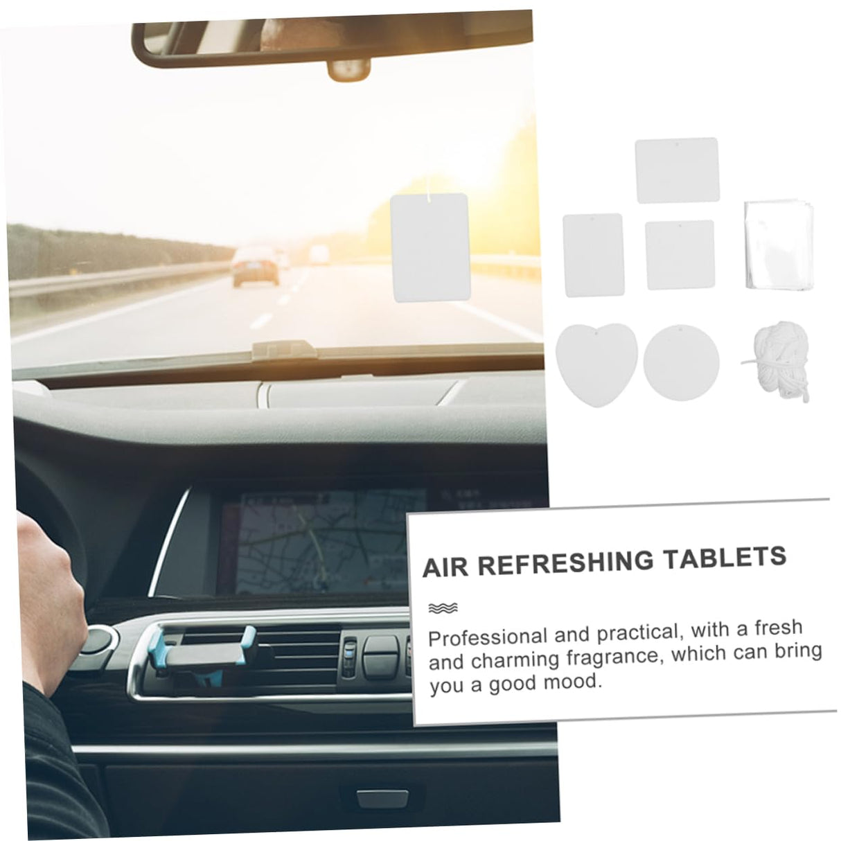 GLEAVI Air Freshener Sublimation 1 Set Air Freshener Car Freshener Sublimation Air Freshners Sublimation Blanks Coverlet Cars Cars White Felt Inside The Car Product GLEAVI