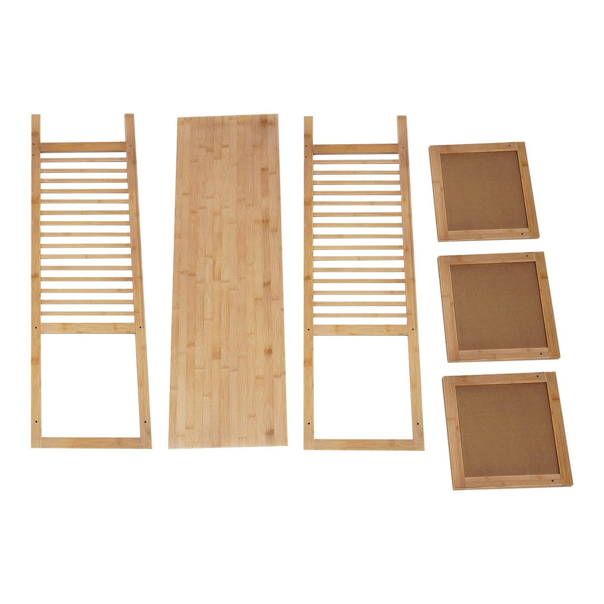 Tilt Out Laundry Hamper, Bamboo Laundry Cabinet for Laundry Room Bathroom Clothes Storage, Modern Bathroom Floor Cabinet Emmliy