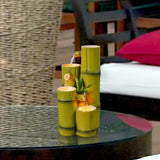 Haobos Tiered Bamboo Appearance Column Tabletop Fountain Relaxation Desktop Waterfall Fountain, 10.6 Inch Tall Simulation Natural Bamboo Cascading Fountain Decorate for Home/Office Haobos