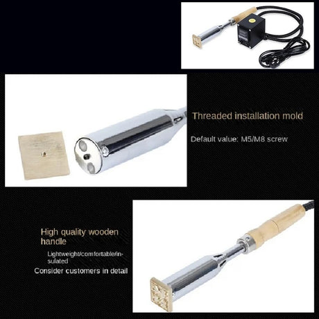 Adjustable Temperature Electric Wood Branding Iron for Custom Stamping on Wood, Leather, and More Arokimi