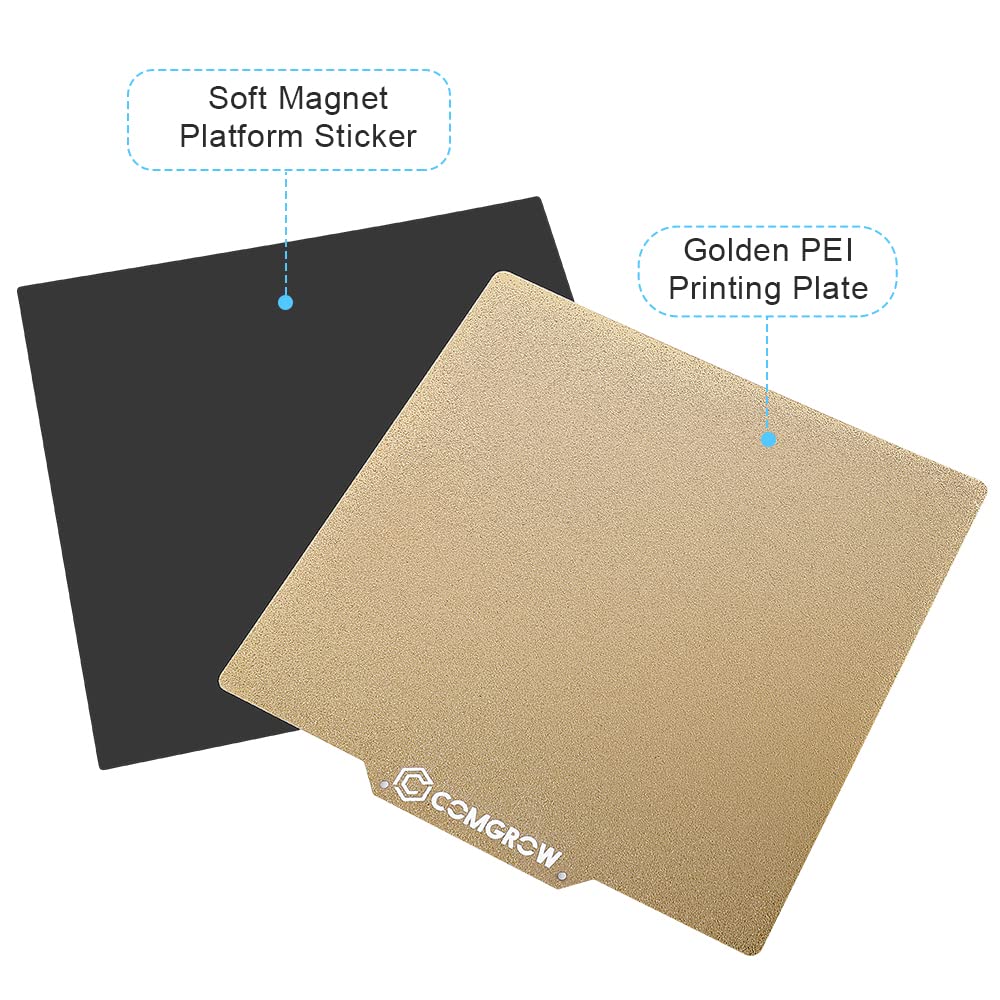 PEI Sheet 235x235mm, Ender 3 Bed Magnetic Flexible Heated Bed with Adhesive for Neptune 3 Pro/Neptune 4/Kobra/Creality Ender 3/Ender 3 V2/Ender 3 Pro/Ender 3 Neo/Ender 3 V2 Neo/Ender 3 S1 3D  - WoodArtSupply