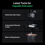 Creality Hi Combo Multicolor 3D Printer with CFS, 500mm/s High Speed Printing,Full-auto Leveling, Automatic Filament Reading, Fully Assemble, Silent Mode 3D Printers 10.24×10.24×11.81 inch Creality