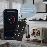 Modern Ember Harlowe Freestanding Electric Fireplace Stove Heater in Cream with Multi-Color Ember Bed | Smart Technology | Alexa/WiFi Enabled | 1500W | Indoor Portable Heater | Safety Shutoff Modern Ember
