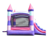 Crossover Inflatable Bounce House with Slide for Kids, Wet Dry Bouncy Jump Castle, Outdoor Backyard Jumping Bouncer, Built-in Water Misting System, with Blower, 12 x 12 x 18 Ft, Pink Pogo Bounce House