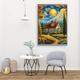 Landscape Paint by Numbers Kit for Adults, Spring Scenery Paint by Number on Canvas Without Frame, DIY Sunflower Oil Painting for Home Wall Decor(16x20inch) Clendo