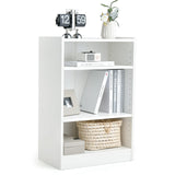 Tangkula White 3-Tier Adjustable Bookshelf with Anti-toppling Device for Modern Storage and Display Tangkula