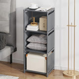 RIIPOO Versatile 3-Cube Storage Organizer Shelves for Bedroom Closet, Space-Saving 4-Layer Bookshelf | Compact Bookcase Unit Ideal for Small Spaces RIIPOO