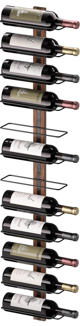 B4Life Wine Rack Wall Mounted for 12 Wine Bottles Wall Wine Rack Wood Wine Racks for Wall, Wine Holder Wall Mounted Wine Bottle Racks for Kitchen, Dining Room, Bar B4Life