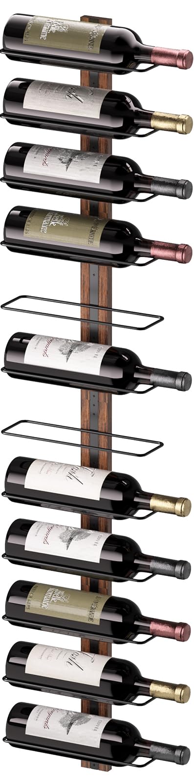 B4Life Wine Rack Wall Mounted for 12 Wine Bottles Wall Wine Rack Wood Wine Racks for Wall, Wine Holder Wall Mounted Wine Bottle Racks for Kitchen, Dining Room, Bar B4Life