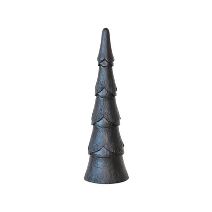 Creative Co-Op Tall Mango Wood Christmas Tree, Black