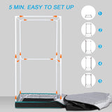 AURGOD Portable Full Size Infrared Sauna, One Person Sauna Tent Set for Home Spa with Temperature Remote Control, Heating Foot Pad and Reinforced Foldable Chair (Infrared Sauna) AURGOD