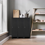 FURSTEL Metal Locker with Doors and Shelves, Locking Storage Cabinets for Small Spaces, Lockers for Employees, Lockable Storage Lockers for Office Garage School Gym FURSTEL