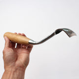 Stryi Long Bent Gouge Chisel 0.8 In, Spoon Carving Gouge BG20, Wood Carving Bent Chisel, Bowl Kuksa Ladle Plate Jug Deep Cuts Carving Tool, Volume Carving Gouge StryiCarvingTools