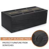 Ayiaren Wooden Cutlery Silverware Holder Flatware Utensil Caddy Black Utensil Holder for Kitchen Counter Wood Silverware Caddy Organizer for Table Countertop Spoon Knife and Fork Holder for Parties Ayiaren