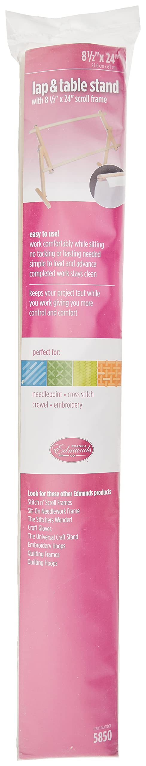 Frank A. Edmunds 5850 Adjustable Lap & Table Stand with Scroll Frame, 8.5" X 24" Edmunds