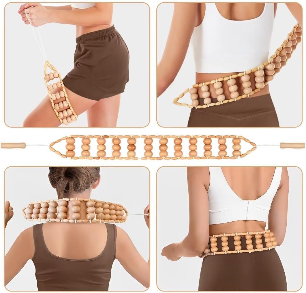 JUANWAN 12-in-1 Wood Therapy Massage Tools Wooden Massager Body Sculpting Tools Maderoterapia Kit Wood Therapy Tools for Muscle Pain Relief Body Shaping Anti-Cellulite JUANWAN
