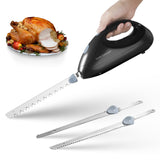 Cook Concept Electric Knife for Carving Meat, Fish, Turkey, Bread, 2 Interchangeable 8" Serrated Blades, Lightweight, Efficient Slicing,Thanksgiving Gift Cook Concept