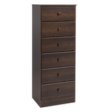 Prepac Astrid Tall Brown Dresser: 16"D x 20"W x 52"H, 6-Drawer Chest for Bedroom by Prepac - Perfect Chest of Drawers for Ample Storage, Espresso Prepac