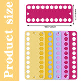 LOKUNN Embroidery Floss Organizer, 5 Color Plastic Floss Bobbin, Cross Stitch Thread Organizer and Storage, Floss Cards with 20 Holes and Label, Craft DIY Embroidery LOKUNN