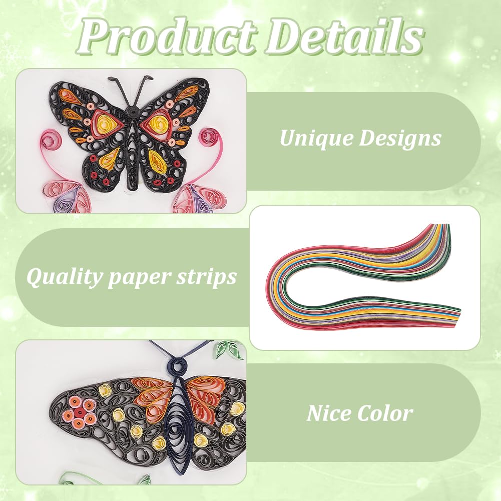 WEBEEDY 20 Sets DIY Butterfly Paper Quilling Kit for Adults Beginners Greeting Card Making with Envelope and Instruction,DIY Animal Cards for All Occasions for Birthday,Holiday,New Year,Thanksgiving WEBEEDY