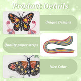 WEBEEDY 20 Sets DIY Butterfly Paper Quilling Kit for Adults Beginners Greeting Card Making with Envelope and Instruction,DIY Animal Cards for All Occasions for Birthday,Holiday,New Year,Thanksgiving WEBEEDY