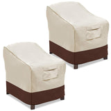 Vailge Patio Chair Covers, Lounge Deep Seat Cover, Heavy Duty and Waterproof Outdoor Lawn Patio Furniture Covers (2 Pack - Large, Beige & Brown) Vailge
