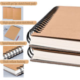 Mixed Media Sketch Pad,5.5" x 8.5" Spiral Bound (98lb/160gsm), 90 Sheets, Pack of 3, Durable Acid Free Sketchbook Hardcover Sketchbook, for Wet and Dry Media, Drawing, Painting (3 Pack- 5.5"X8.5") FONTSATTY